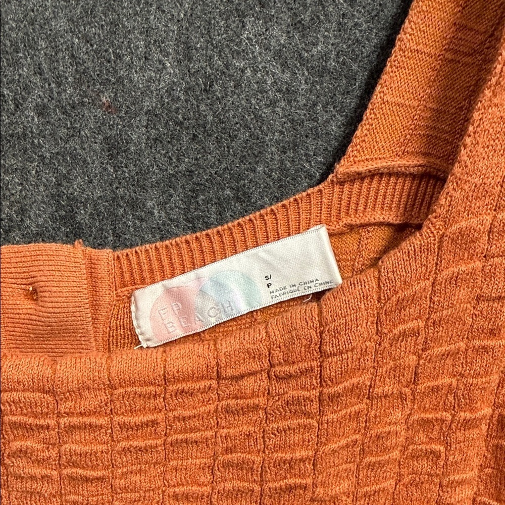 Free People Orange Textured Mini Dress - Picture 2 of 8